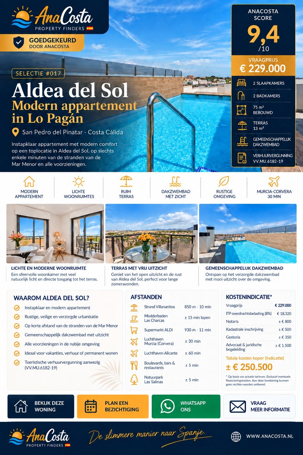 AnaCosta Selectie #017 - Aldea del Sol 3G Lo Pagán infographic