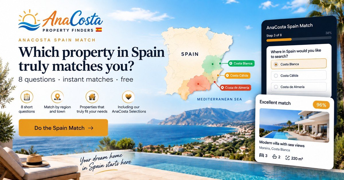 AnaCosta Spain Match: from your preferences to matching properties in Spain in 8 questions