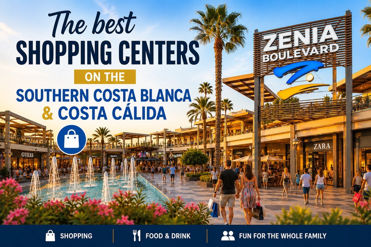 Zenia Boulevard, the largest open-air shopping centre in the province of Alicante on the Costa Blanca