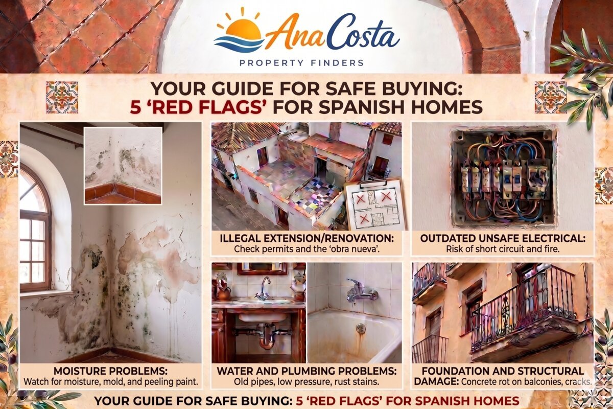Infographic: Your Guide to Safe Buying - 5 Red Flags in Spanish Homes