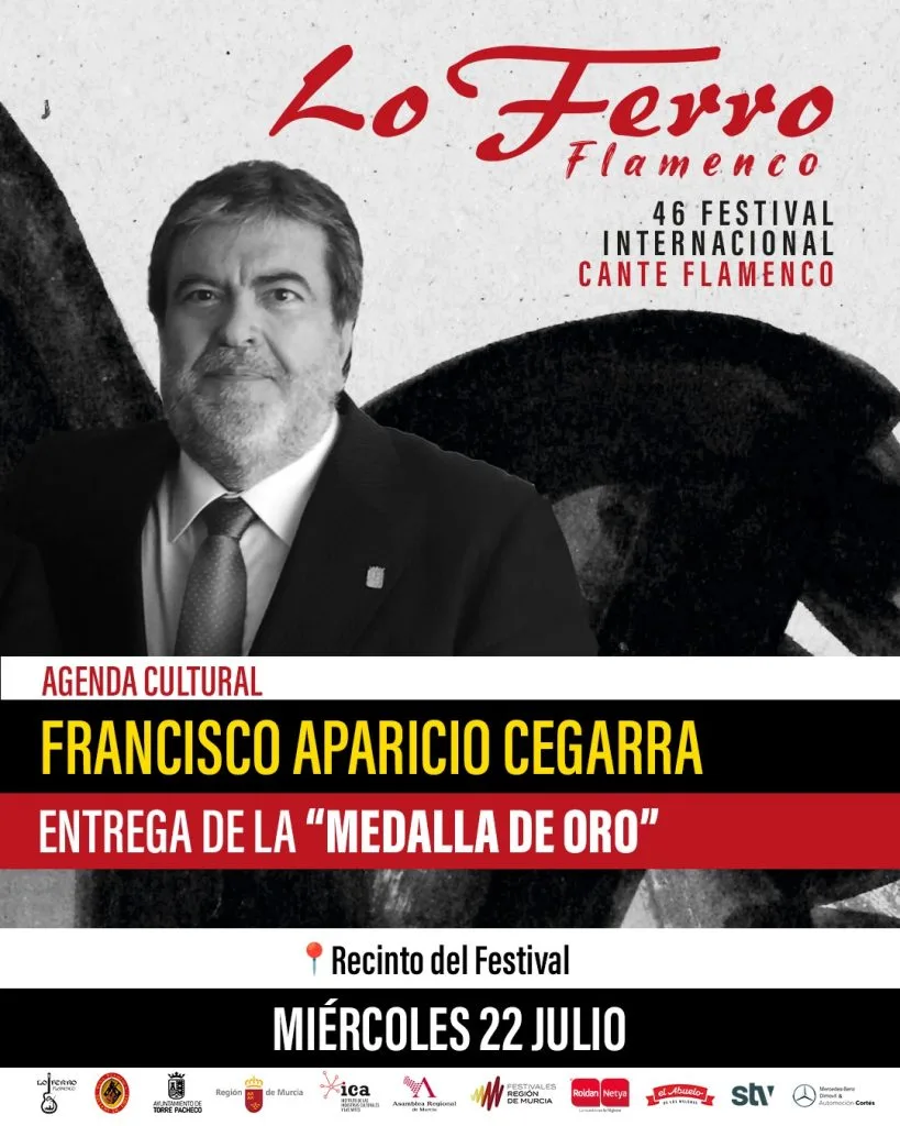 Affiche van het Lo Ferro-flamencofestival 2026 met Francisco Aparicio Cegarra