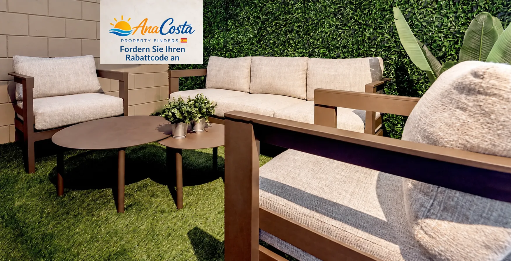 Gartenmöbel mit AnaCosta-Rabattvorteil
