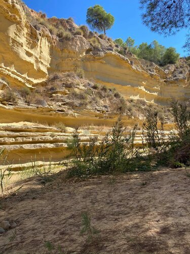 Rio Seco - droge riverbedding met zandstenen formaties