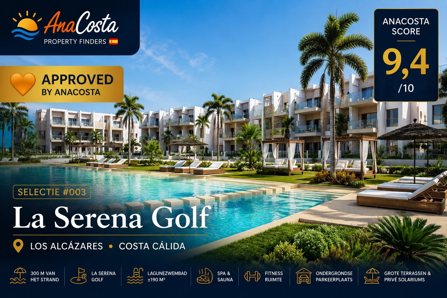 La Serena Golf Los Alcázares - Approved by AnaCosta - Score 9,4
